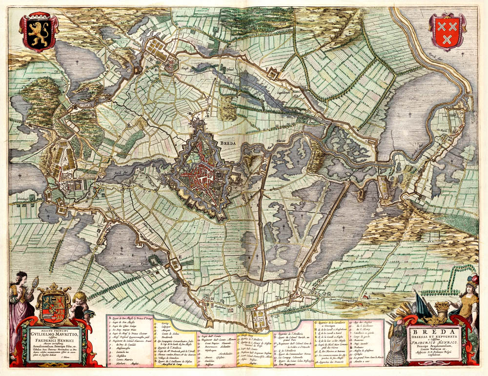 Breda 1649 Blaeu Inname door Fr. Hendrik in 1637